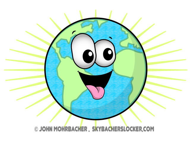 Happy Earth Cartoon | Skybacher's Locker