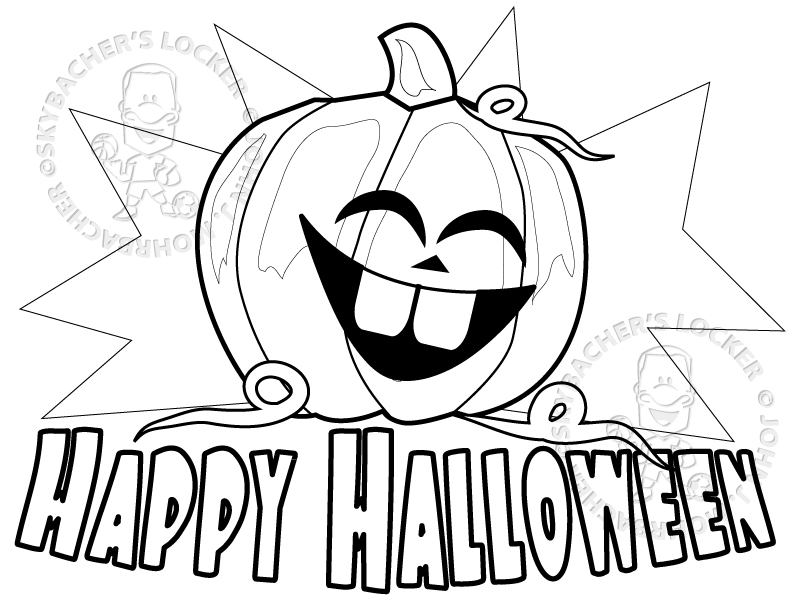 Free Happy Halloween Coloring Page Skybacher s Locker