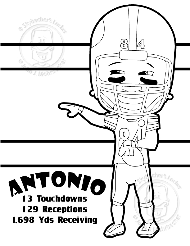 Antonio Brown – Steelers – Coloring Page  Skybacher39;s Locker